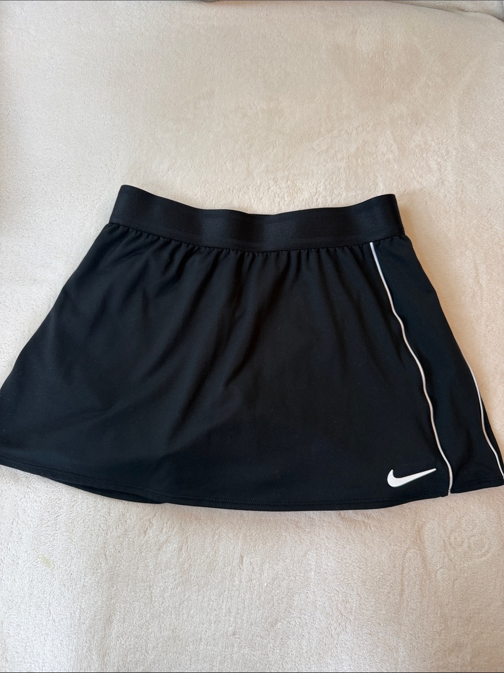 Nike Black Skater Tennis Skirt with White Piping